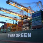 Evergreen Containership at Port of Baltimore