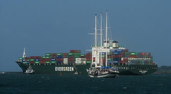 Evergreen container ship