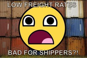 Are low freight rates actually bad for shippers