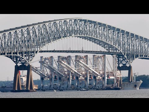 Francis Scott Key Bridge in Baltimore collapses after ship struck it, sending vehicles into water