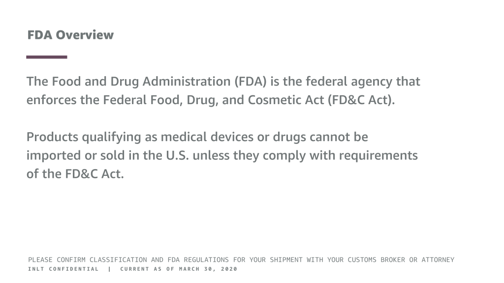 INLT Pandemic Supplies Webinar FDA Overview