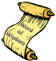 Word of Wisdom scroll